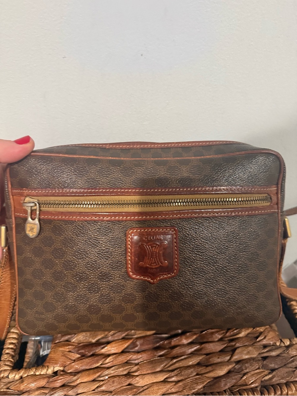Vintage Cรฉline Macadam M12 Double-Zip Crossbody Bag